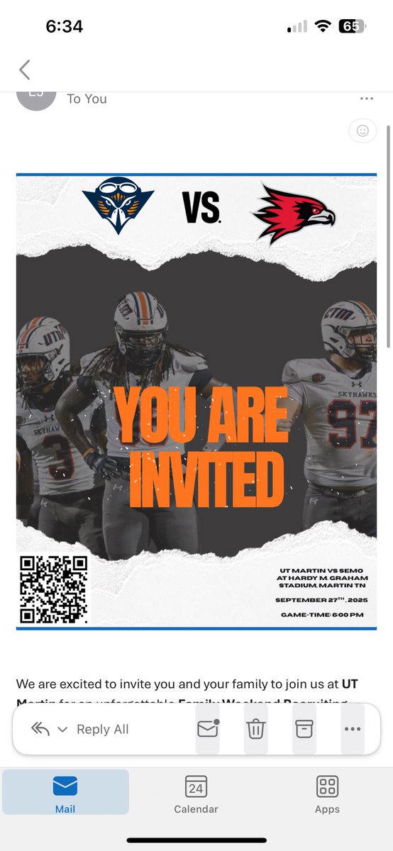 I will be at UT Martin this weekend ! thank you <a href="/CoachLeno_UTM/">Lenon James Jr.</a> for the opportunity. <a href="/AJOfodile/">A.J. Ofodile</a>