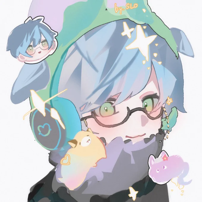 久々に軽くお絵描き✩.*˚ 最近はリヴリーアイランドにハマっててフレンド様を描かせていただきました୨୧