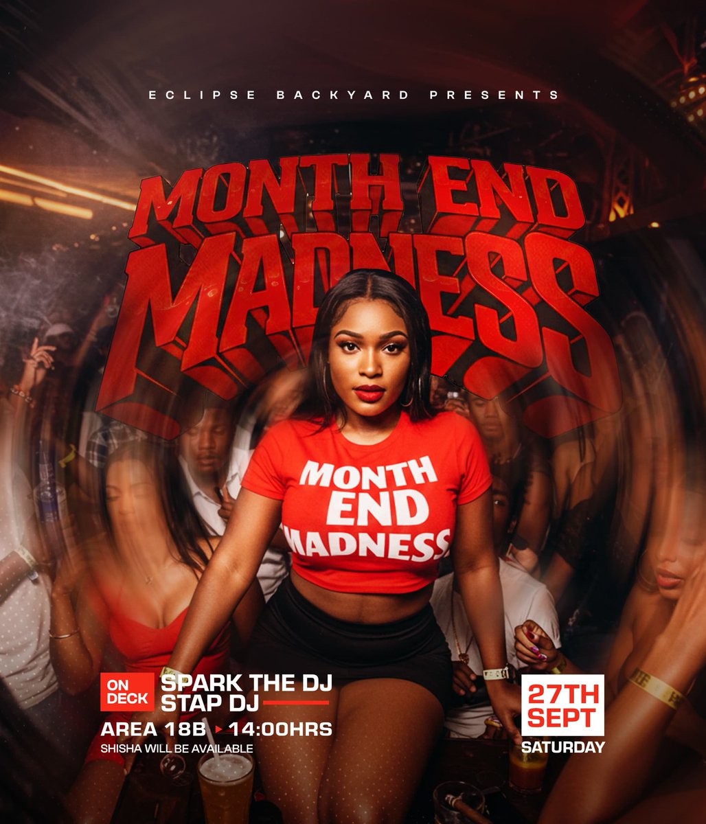 Canalmw98's tweet photo. Eclipse Backyard Presents Month End Madness This is the place to be tikayipatse motto basi
Ukutuonela Premier League 🚀 🚀
#FakazaSunday
#EclipseBackyard
#MonthEndMadness https://t.co/kpaw8LBpJA