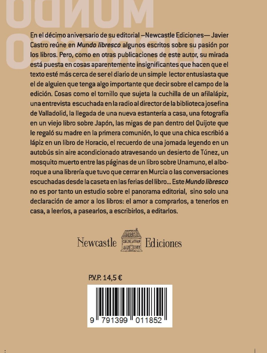 El editor de esta casa se ha autoeditado otro libro.
Mucho morro.