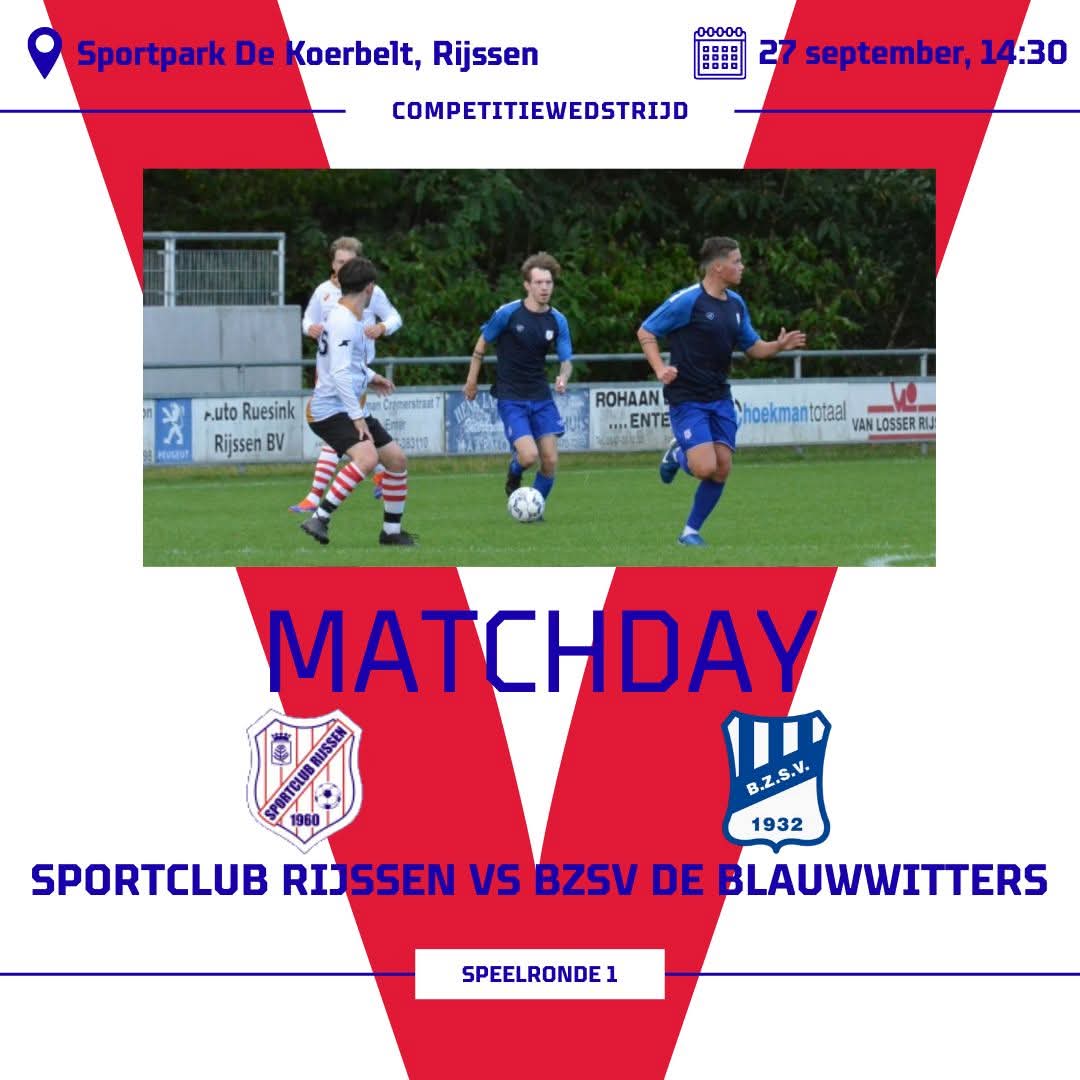 Eerste competitiewedstrijd, BZSV thuis⚔️