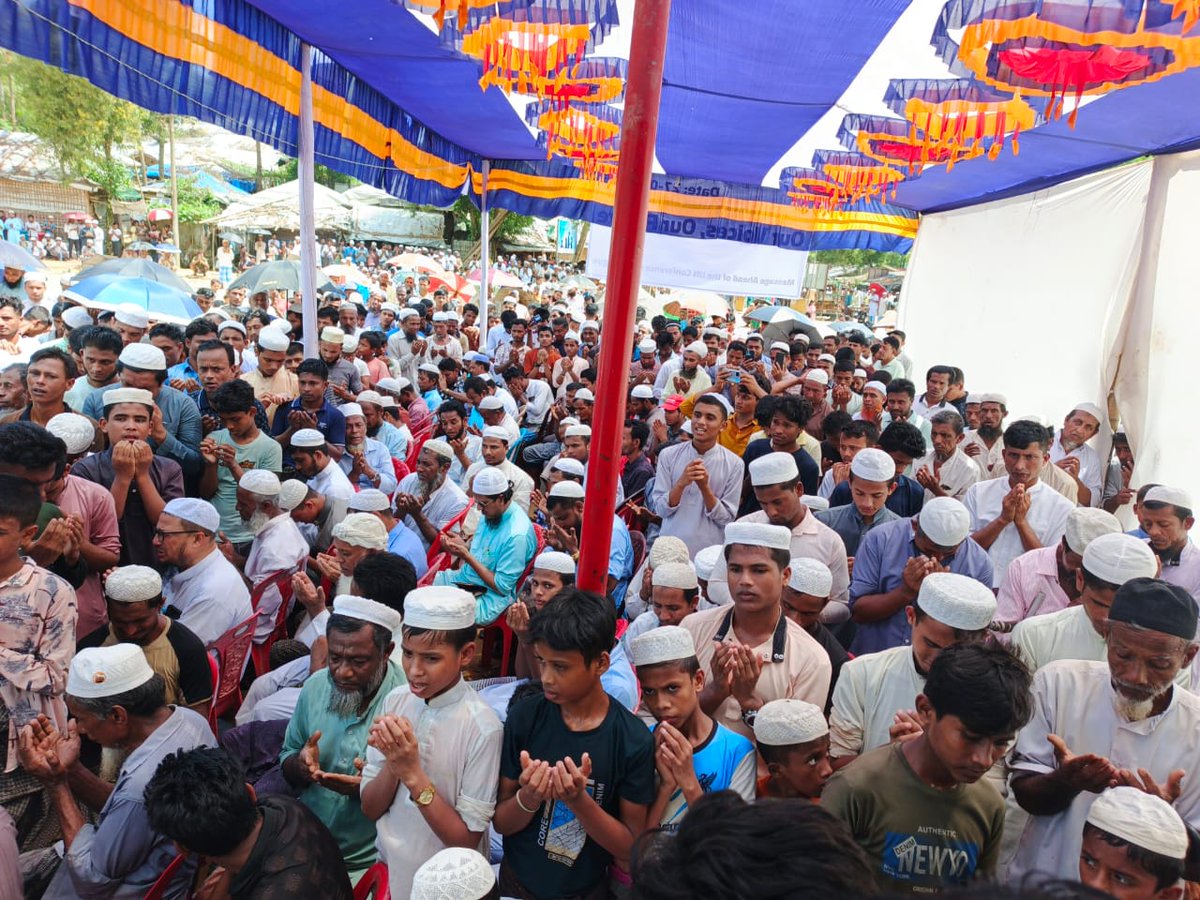 ForumAraka36011's tweet photo. Rohingya community held a peaceful gathering ahead of the UN conference. We call for true collaboration from all countries to resolve the crisis.

But we are deeply disappointed—no one from the refugee camps was allowed to participate in the conference. Our voices must be heard. https://t.co/I1dMxEqPSu