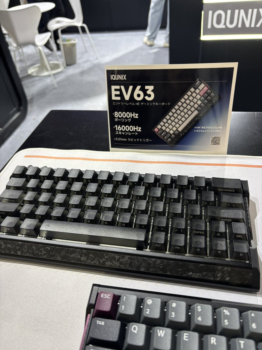 Kasasagi_17a8a's tweet image. #valorantkeyboard #EV63 
IQUNIXさんのブースにお邪魔しました！
カッコ良すぎる！