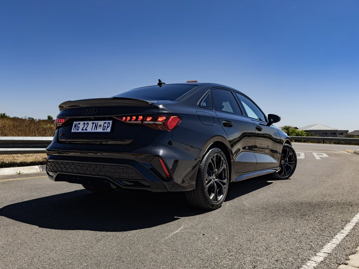 khuleonwheels's tweet photo. Today we welcome Audi’s compact luxury player, the A3 Sedan in Black Edition trim. Subtle aggression in the details, with gloss black accents, a darkened grille, and sharper LED eyes, gives it a meaner edge without losing Audi’s signature…
#AudiSA  #A3Sedan #A3BlackEdition https://t.co/4FaWxUGxqg