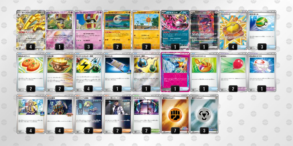 pokeca_book's tweet photo. シティリーグ9/27【土】
遊ING　熊本上通り店（熊本）

優勝　タケルライコ
準優勝　オーロンゲ
TOP4　サーフゴー
TOP4　サーフゴー https://t.co/vUxK38HqaR