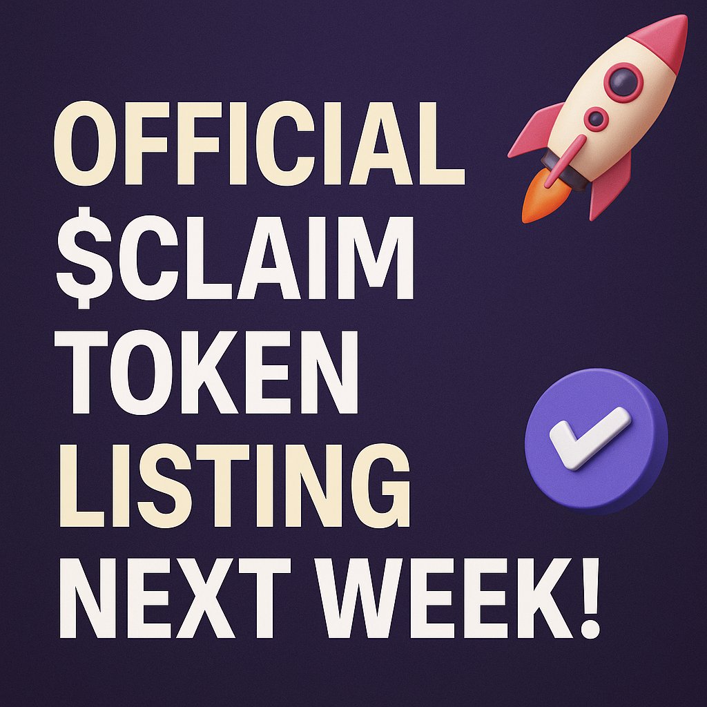 Big news, fam!
Next week we’re going LIVE with the official $CLAIM token listing on <a href="/pumpdotfun/">pump.fun</a>  — and we’ll be streaming the launch together! 
From day one, $CLAIM brings real utility:
1️⃣ Buyback &amp; Burn – revenue used to buy back $CLAIM and burn it 
2️⃣ Dual Claim – claim your