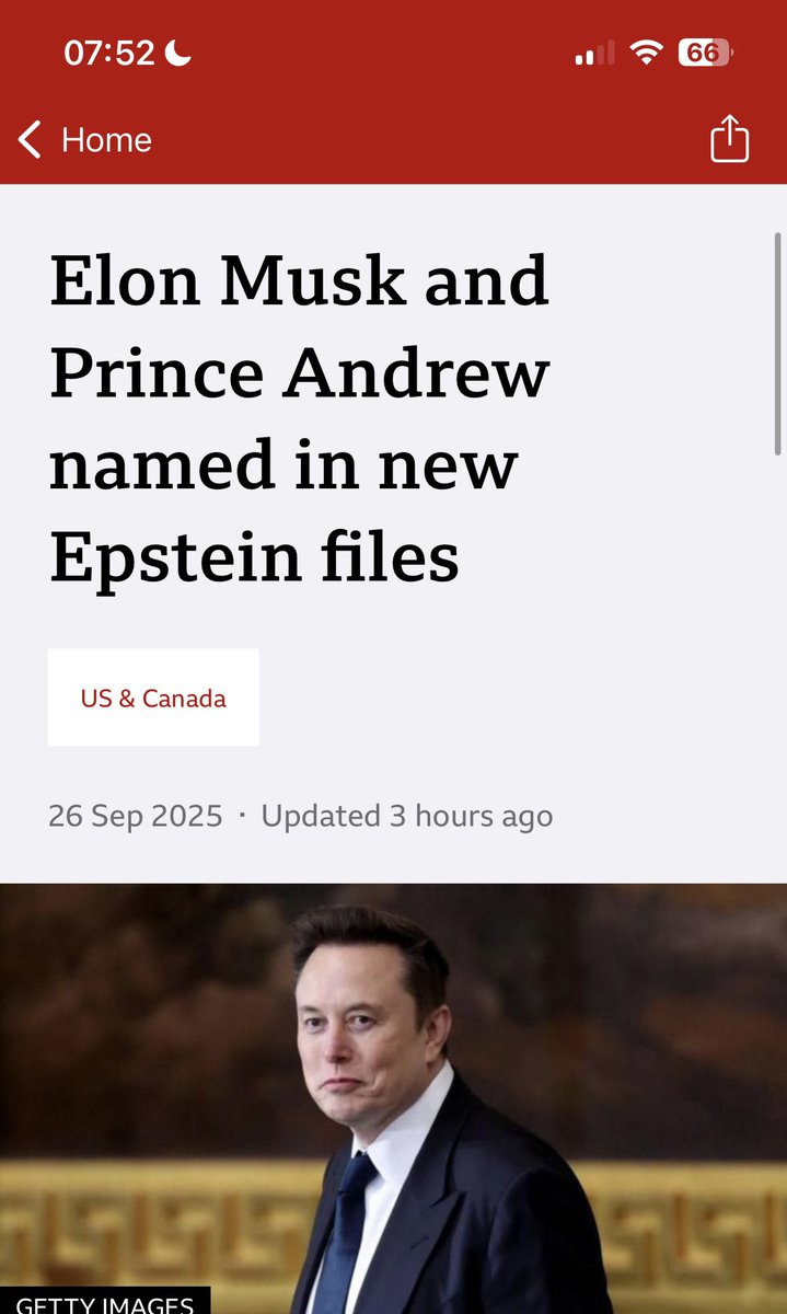 Disgusting headline from <a href="/BBCNews/">BBC News (UK)</a> trying to make <a href="/elonmusk/">Elon Musk</a> look like he’s in the same boat as Prince Andrew, disgraceful piece of journalism.