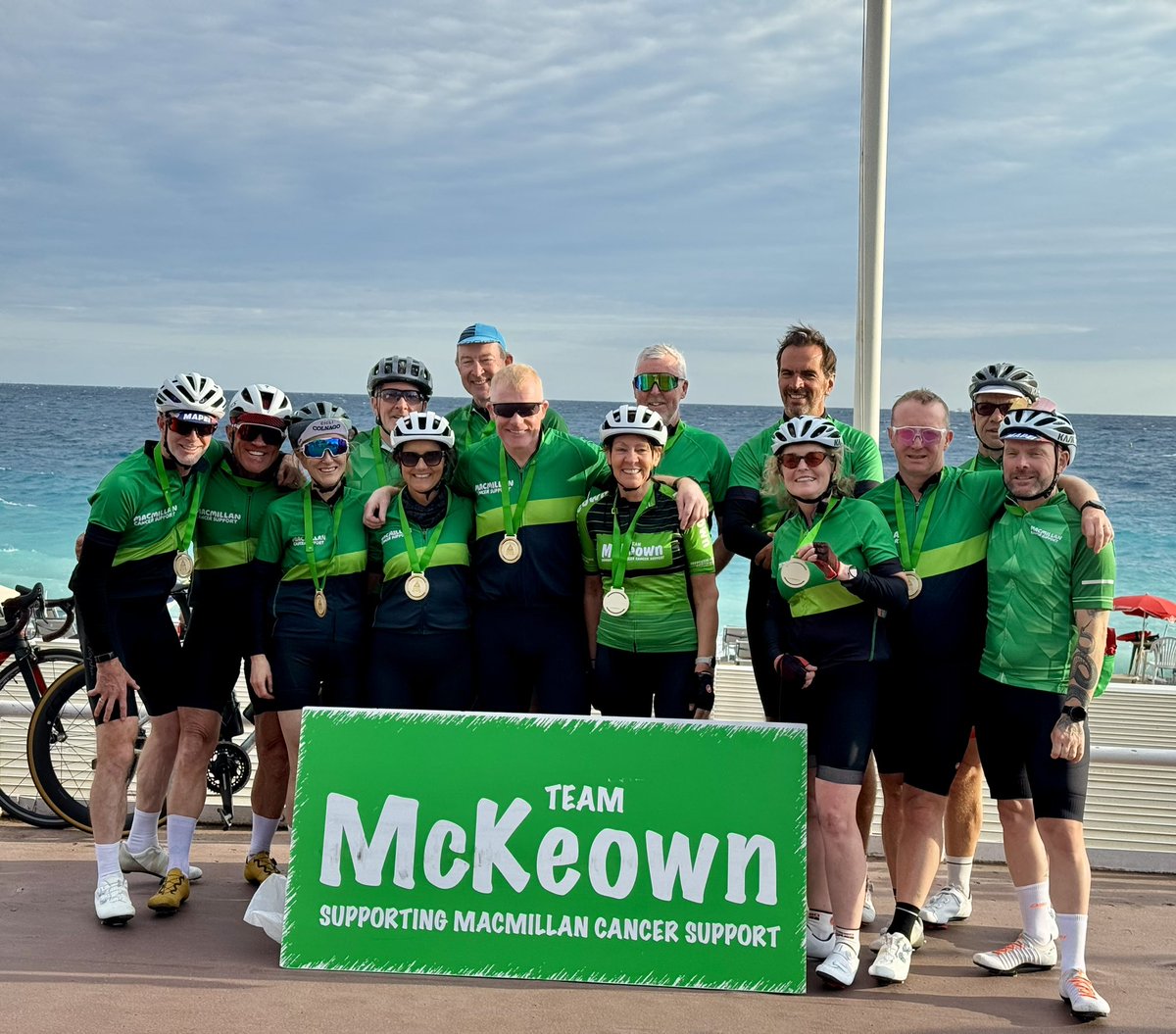 Congratulations to our team of 14 cyclists who have completed their Geneva to Nice Cycle Challenge for <a href="/macmillancancer/">Macmillan Cancer Support</a>.

598 miles in seven days with 60,000 feet of climbing - that’s higher than TWO Mount Everests (think about that for a moment).

💚💚💚