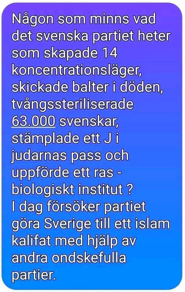 Vill bara påminna om ? Bakgrund någon som vet partiet? Kanske inte🤡😂😂😂 det mest ljugande eller det har vi aldrig sagt! Vi såg inte det komma! löser gåtan
