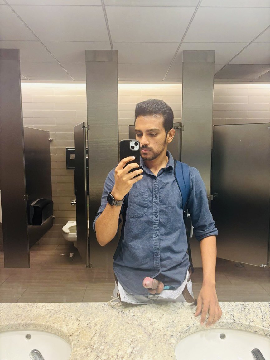 Co worker baring it all part 2
On demand of the followers <a href="/arjuntoh97/">Arjun</a> is back with his new pictures in the office washroom.
He takes the risk of taking it out for the camera without thinking about the employees watching him.