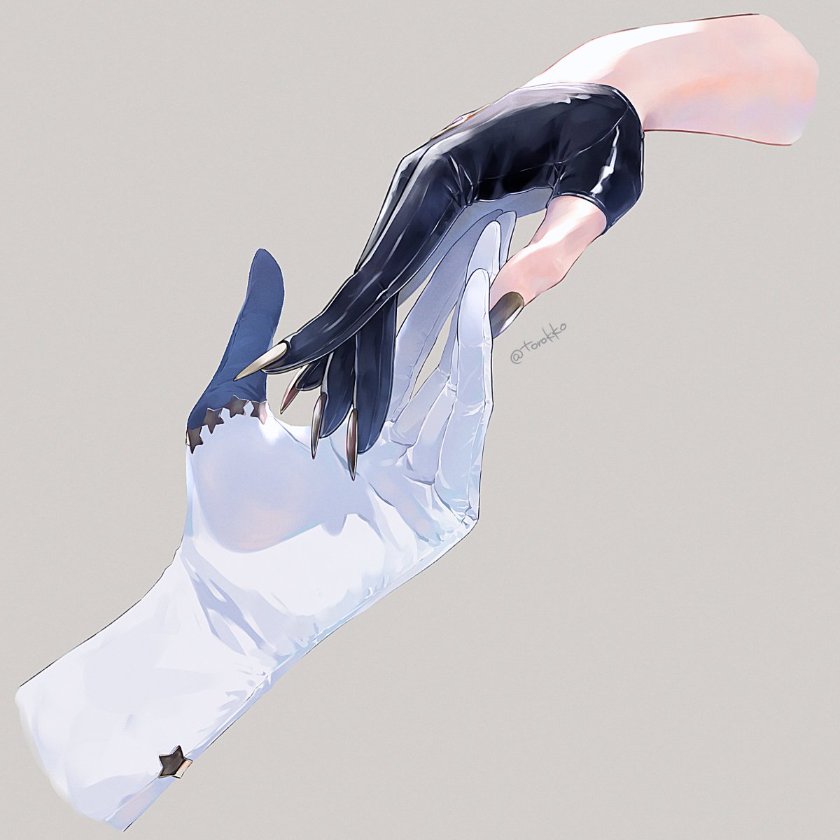 torokko's tweet image. フブミオ🖐️🖐️
#絵フブキ #みおーん絵 #フブミオ