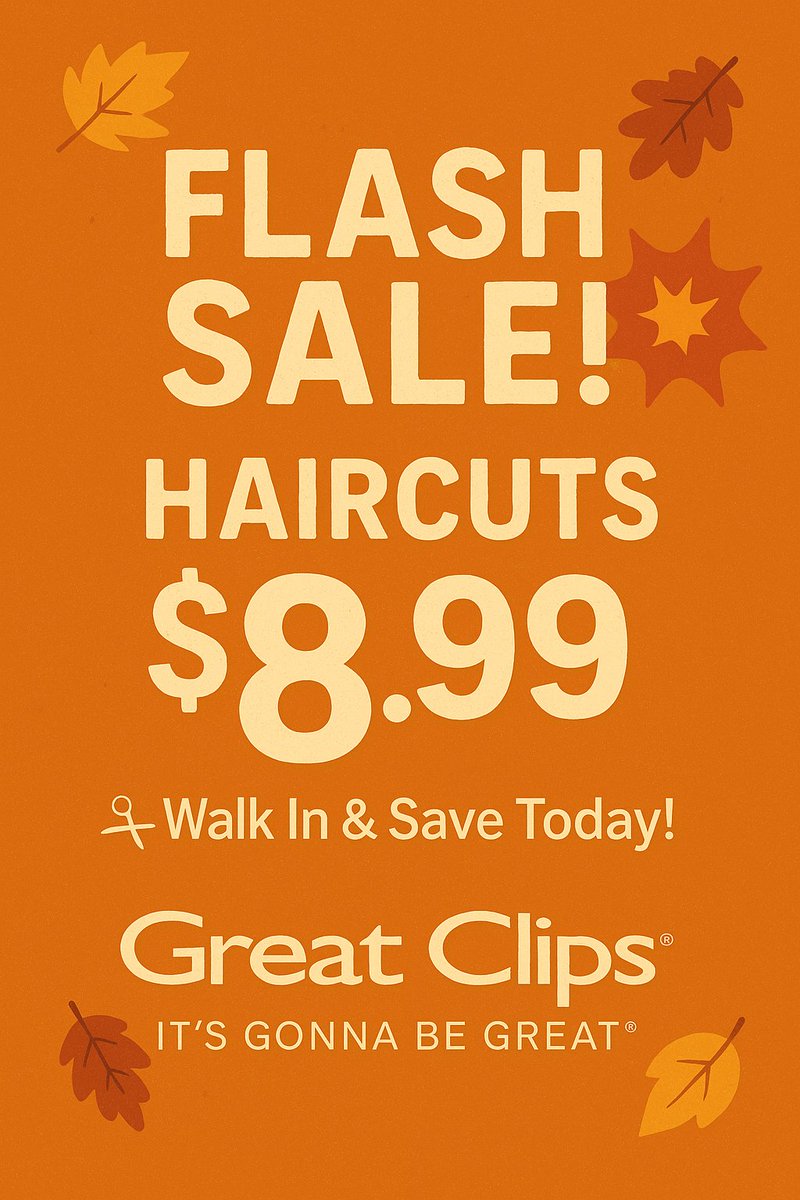 Greatclips_X's tweet photo. Why pay $20+ for a haircut? 🤔
Get it done at Great Clips for just $7.99! 💇‍♂️
Save more 💰, look sharp ✨
#GreatClips #BudgetFriendly #Coupons https://t.co/gElPjWvSmM
