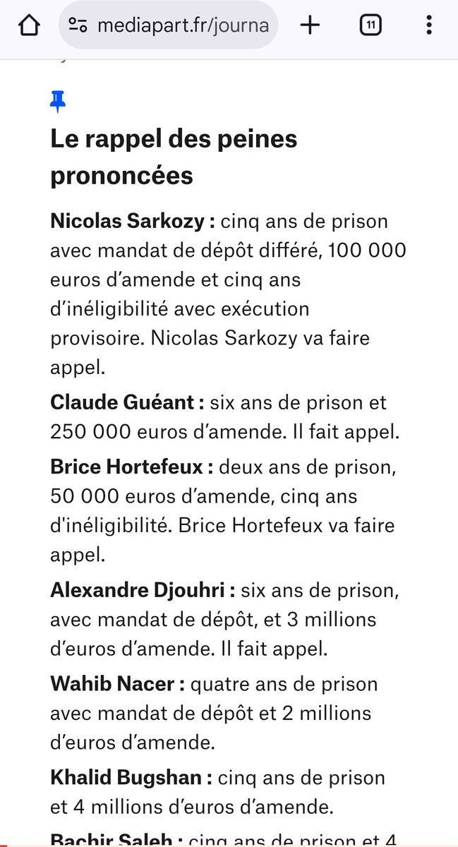 Le seul scandale de la condamnation de #Sarkozy c'est qu'il ait fallu le travail d'1 grand journal @mediapart conduit par 1 très grand journaliste <a href="/fabricearfi/">Fabrice Arfi</a> pour faire aboutir cette affaire d'état. Sans cela la justice n'aurait rien fait. Combien d'autres affaires tues alors ?