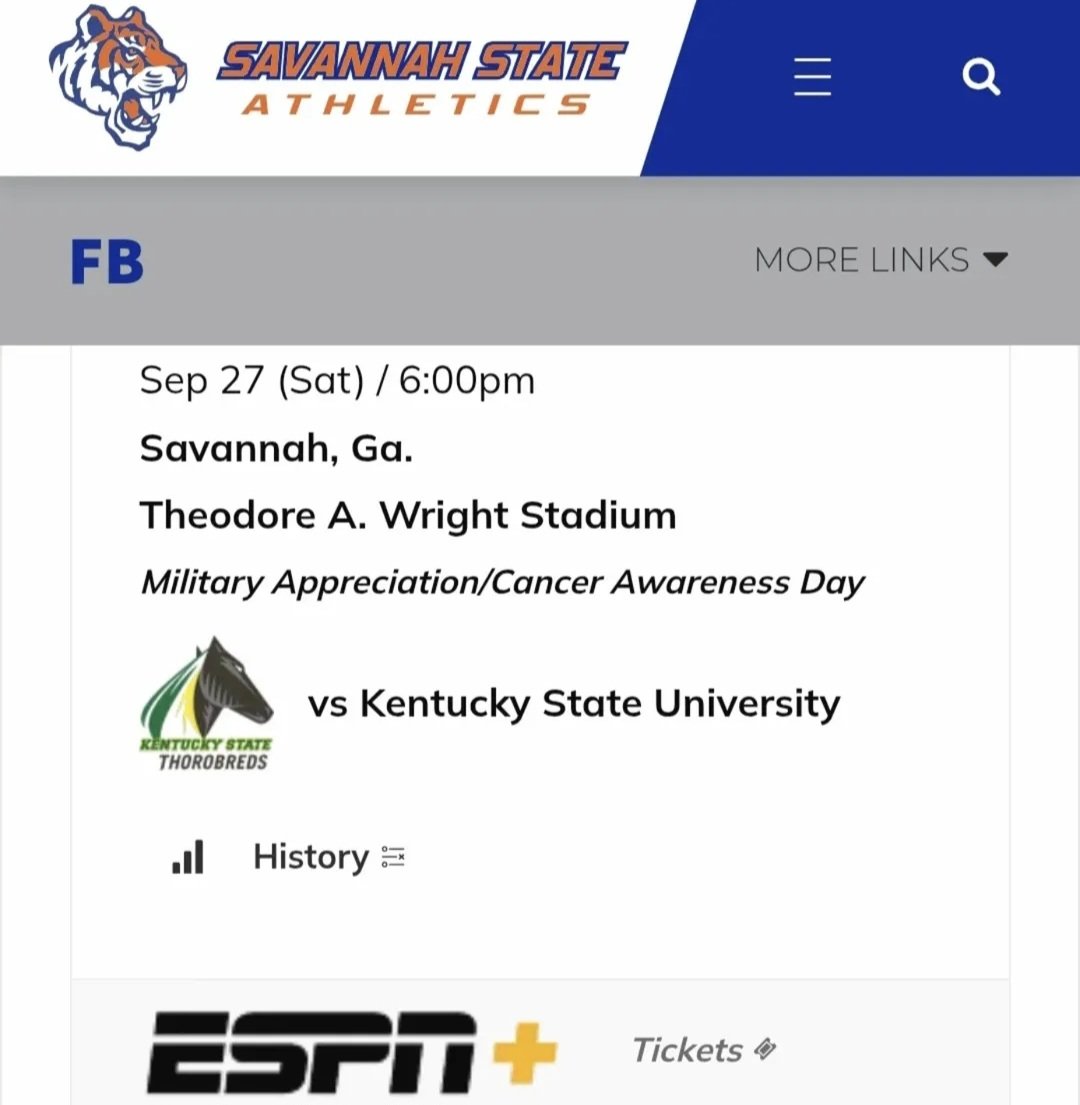 Rhaoul38's tweet image. 🔥🐅🧡💙🏈 #SAVANNAHStateUniversity!! (2-1) vs #KentuckyStateUniversity (2-2) TODAY 6pm,I'LL BE THERE..GAME WILL BE ON #ESPN+!! #FOOTBALL #GAME #TAWrightStadium #SAVANNAHGeorgia #CPort #912 #ChathamCounty #SAV #Savannah #HailSSU #ClawDown #SavannahState #HBCU #LowCountry