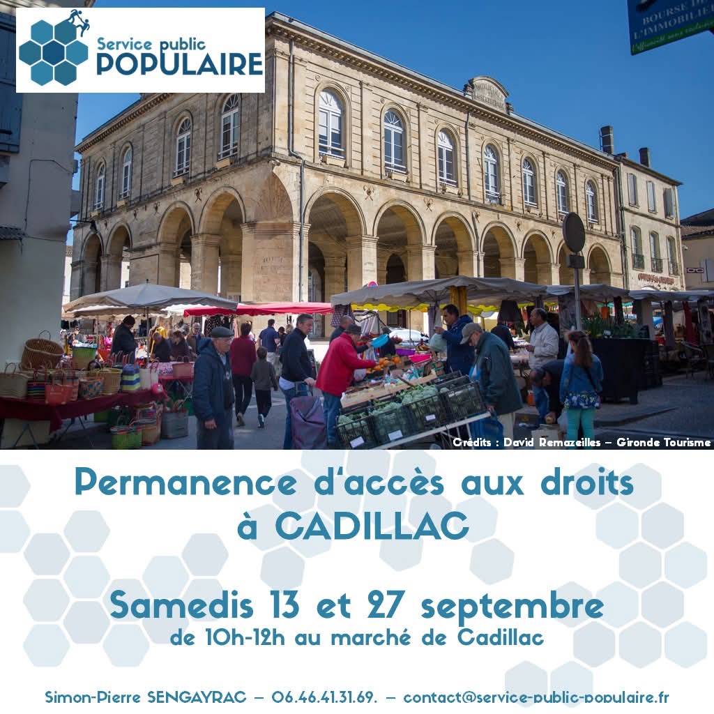 Une nouvelle antenne de <a href="/spublicpop/">Service public populaire</a> à Cadillac en Gironde ! Partout en France, nos bénévoles ouvrent des permanences gratuites d'accès aux droits !