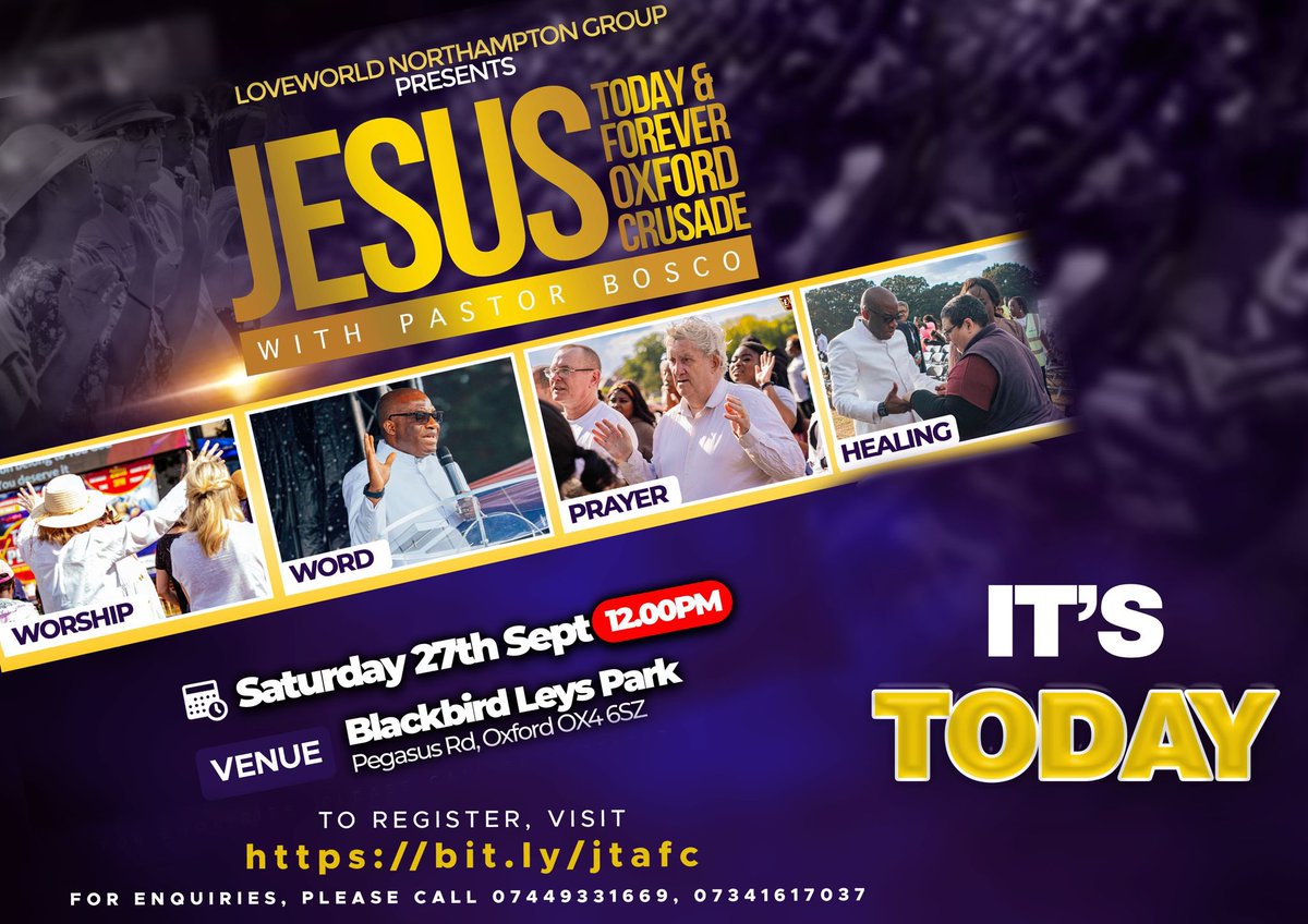 JonDeyBee's tweet image. It’s the Jesus Today and Forever Crusade