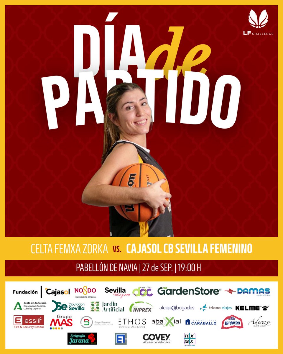 ¡𝐇𝐎𝐘 𝐉𝐔𝐆𝐀𝐌𝐎𝐒! ❤️🖤

🆚 <a href="/Celtabaloncesto/">CELTA BALONCESTO</a> 
⏰19:00 H
🏟️ Pabellón de Navia

🆕 ¡Arranca una temporada llena de ilusión! Hoy da comienzo nuestra andadura en #LFChallenge. Debutamos en Vigo. ¡Con todo, equipo!

#TodasJuntas