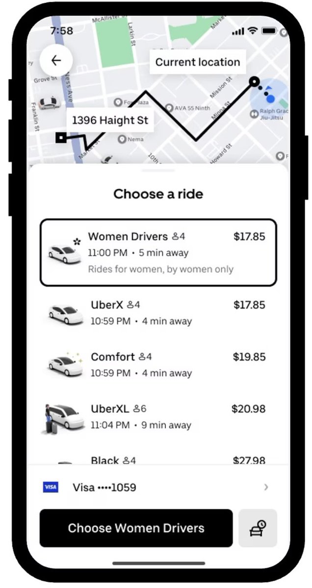アメリカで試験的に始まった、Uberの女性ドライバー選択機能。女性ユーザーのみが選べるみたいです。お客さんもドライバーも安心できるから好評だそうで。日本にやってくるのも時間の問題かも？荷物や食事のデリバリーにも「運び手を選ぶ」という機能はニーズありそうですねbloomberg.co.jp/news/articles/…