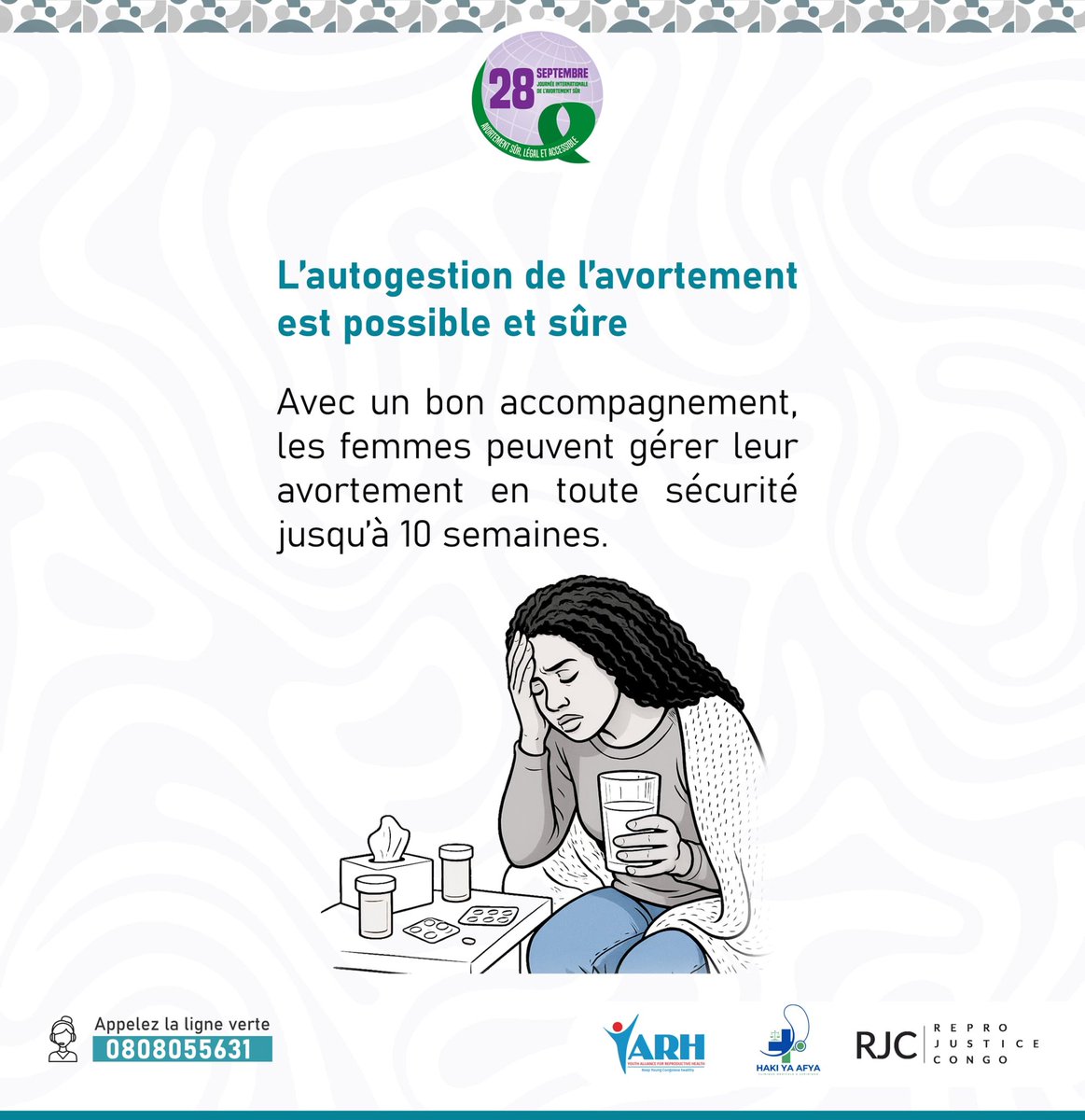 L'autogestion de l’avortement est possible et sûre, à condition qu’elle soit accompagnée de bonnes informations et d’un encadrement adapté, comme le recommande l’OMS.
#OMSAS2022 
#28Septembre