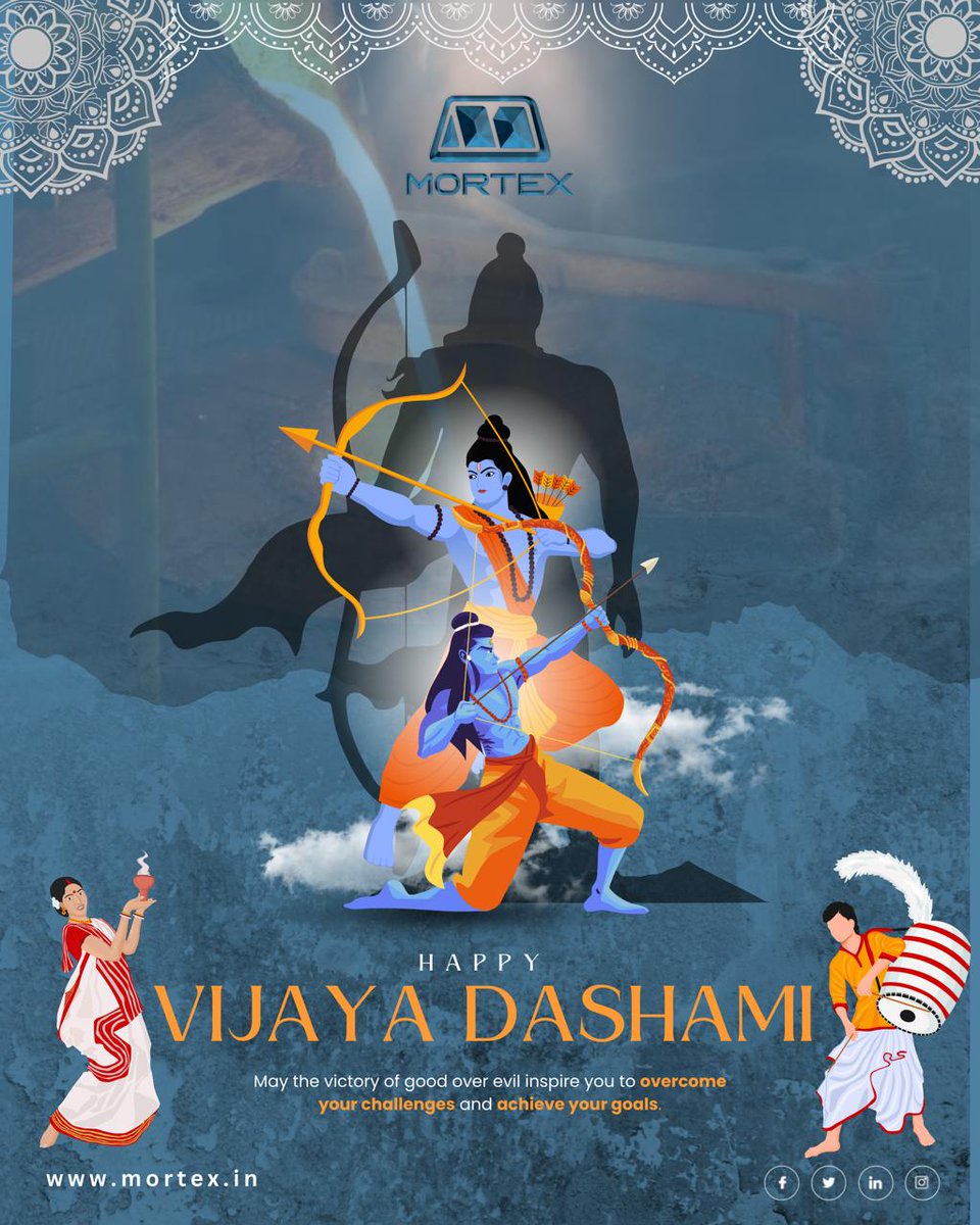 MortexIndia's tweet image. May this day inspire you to leave behind any negativity and embrace joy, forgiveness, and new journeys. The Mortex Group wishes you a happy Vijaya Dashami.

#mortexgroup #vijayadashami #Dussehra2025