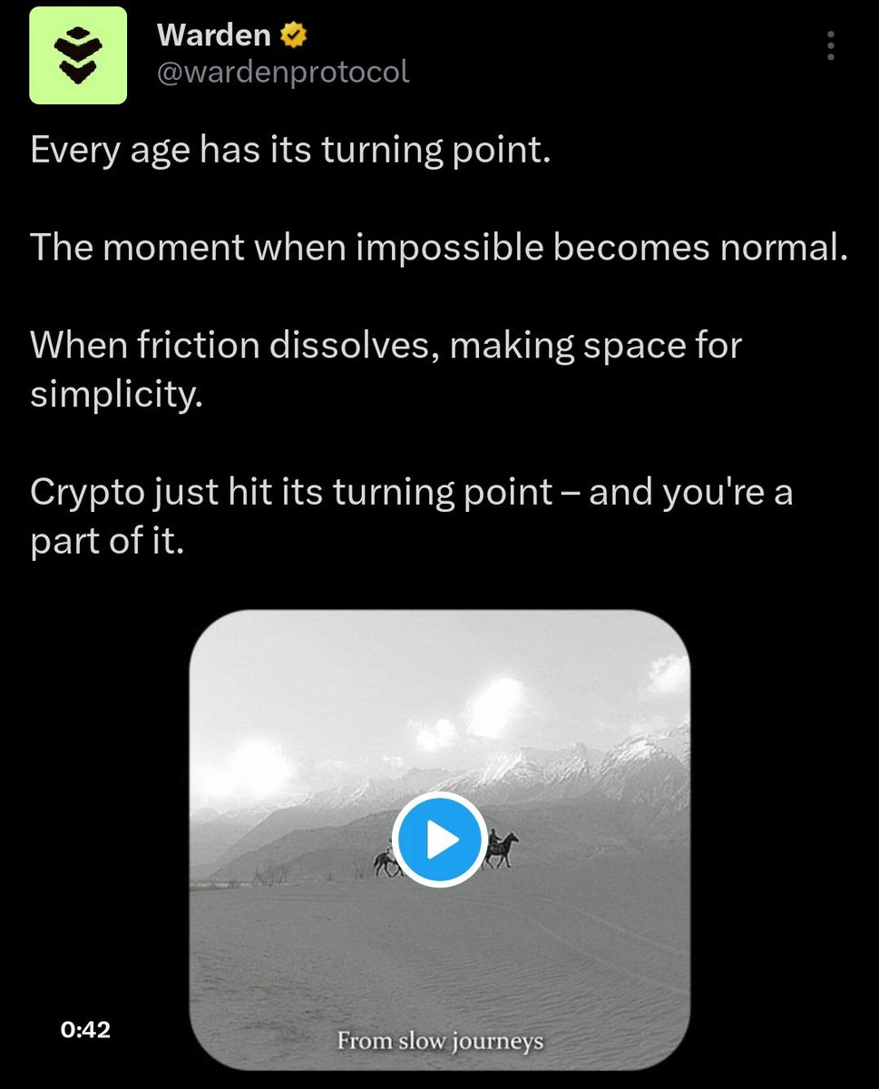 Warden Protocol: From Friction to Effortless Flow

A few days ago, <a href="/wardenprotocol/">Warden</a> dropped one of its most powerful messages yet:

Every age has its turning point. The moment when impossible becomes normal. When friction dissolves, making space for simplicity. Crypto just hit its