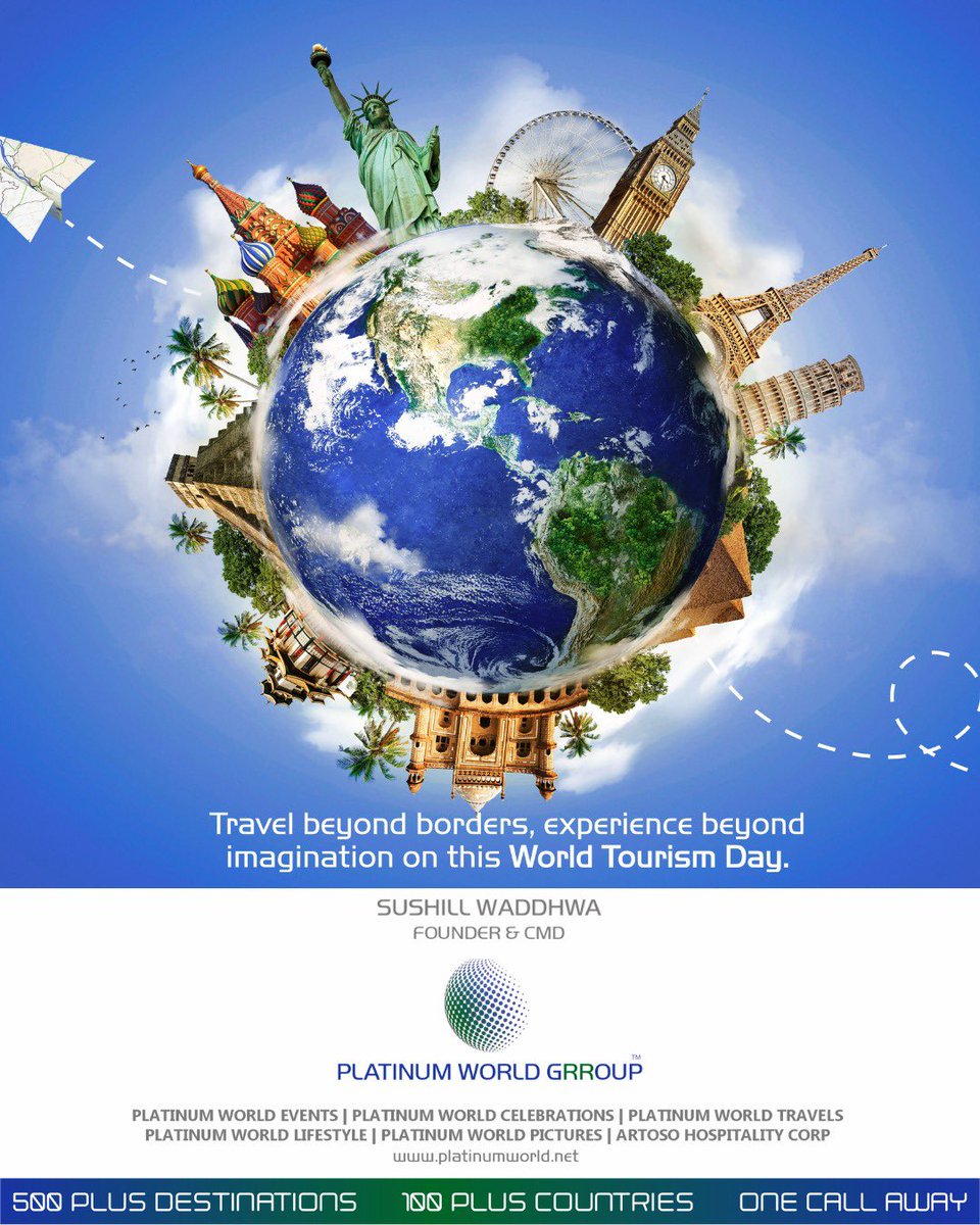 “The world is a book, and those who do not travel read only one page.”

Happy #WorldTourismDay 
#PlatinumWorldGrroup
#PlatinumWorldEvents
#PlatinumWorldCelebrations
#PlatinumWorldTravels
#PlatinumWorldPictures
#PlatinumWorldLifestyle
#PlatinumWorldEurope
#ArtosoHospitalityCorp