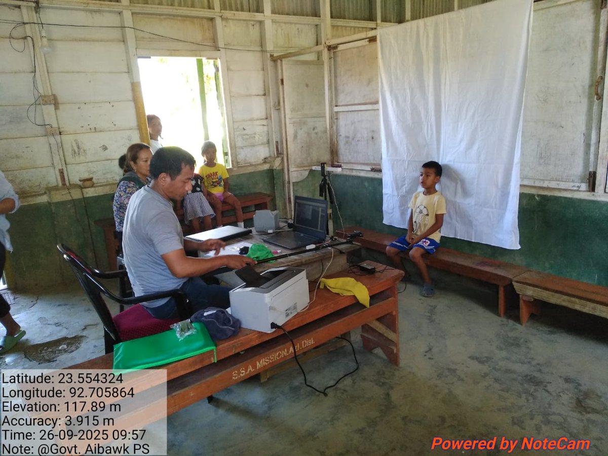 UIDAIGuwahati's tweet photo. Mandatory Biometric Update (#MBU) camps conducted on 26-09-25 at schools in #Mizoram. MBU pendency is easily identified on #UDISE+Portal ensuring maximum biometric updates of students. MBU is essential to keep #Aadhaar active for APAAR ID, Exam Registration etc
@dipr_mizoram https://t.co/wuu5ALBJGb
