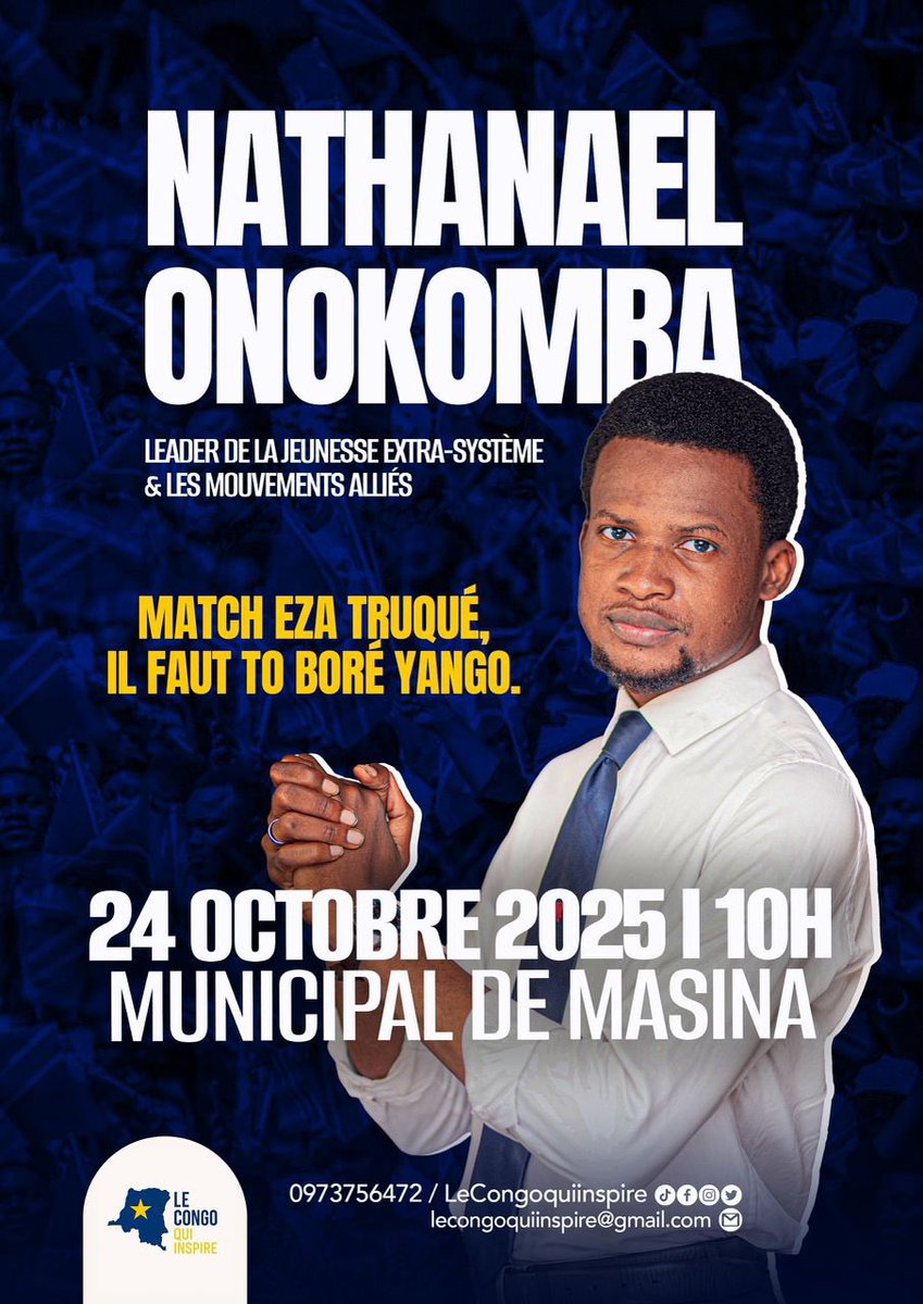 JPCongolais's tweet photo. Nathanael Onokomba : Okola na lupusha?
Okola na gratana ? Okumba cerceau?
Obetaka makolo ti kingwabwa pona boulot ya ki journalié?

Batuna ka yo de qui est tu fils pour avoir un emploi ?
Batunaka yo qui t’a recommandé ?
Okola na police voleur?

Ça c’est notre meeting, meeting de la jeunesse extra système, la jeunesse oubliée au terrain municipal de masina  à 10h

Match eza truqué il faut to boré yango .