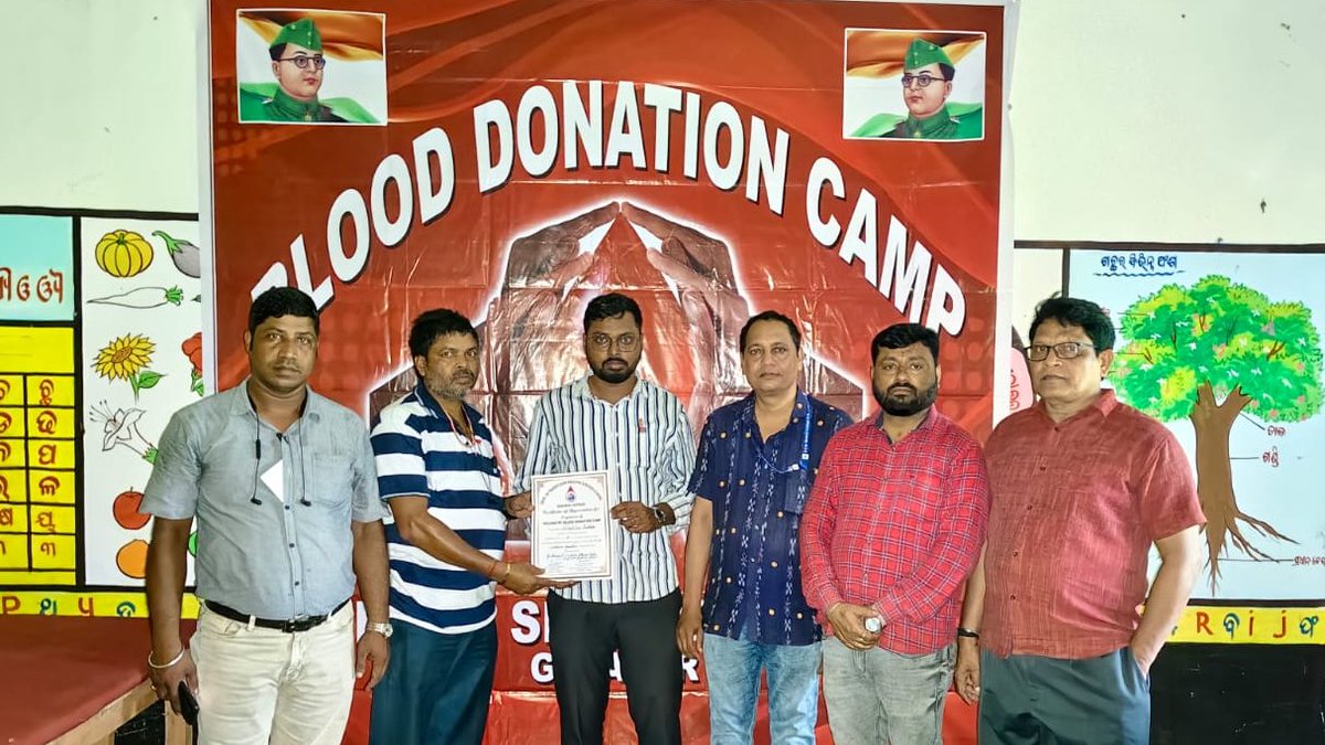 transmedscb's tweet photo. Thanks to #NetajiSportingClub for organizing a blood donation camp at #Biridi, #jagatsinghpur. This initiative collected 16 units of blood. https://t.co/6cwIUD981a