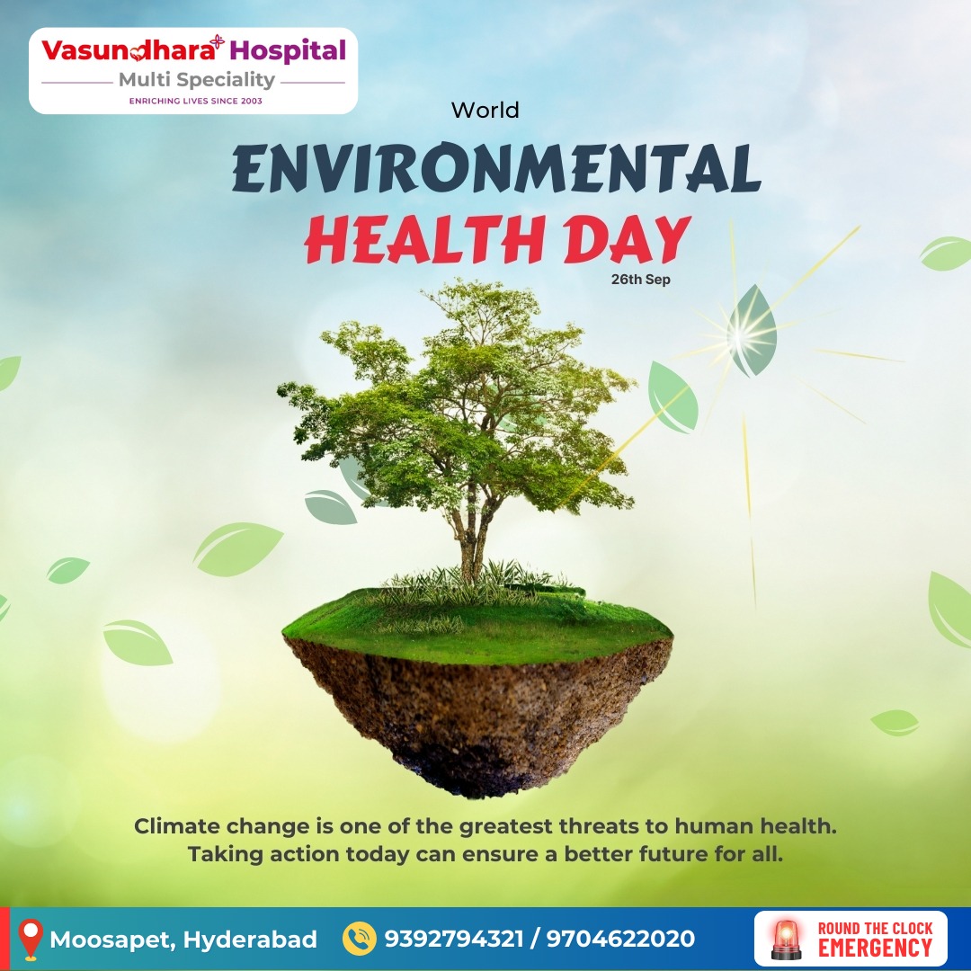 Vasundhara720's tweet image. On World Environmental Health Day, let's unite to protect our planet and our well-being! 🌏🌳#WorldEnvironmentalHealthDay #ClimateChange #HealthyPlanet #CleanAirHealthyPeople #EnvironmentMatters #TakeActionNow