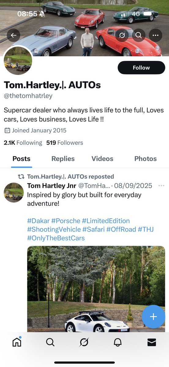 Please report this fake account <a href="/thetomhatrley/">Tom.Hartley.|. AUTOs</a> 

Thank you!

It’s sad that there’s losers like this out there…