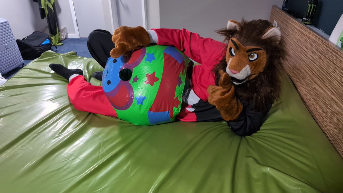 Hey cutie do u like my overinflated pants why don't you come lie next to me and feel them they are very squeaky and if u ask nicely I'll let u use the nice tight hole on the front.

Picture by: <a href="/TaeliouWolf/">Taeli 🔜 DW</a> 
Pants design: <a href="/Squishy_Zoran/">Squishy Zoran</a> 
Pants made by: <a href="/CandyCoatedPVC/">Candy Coated</a>