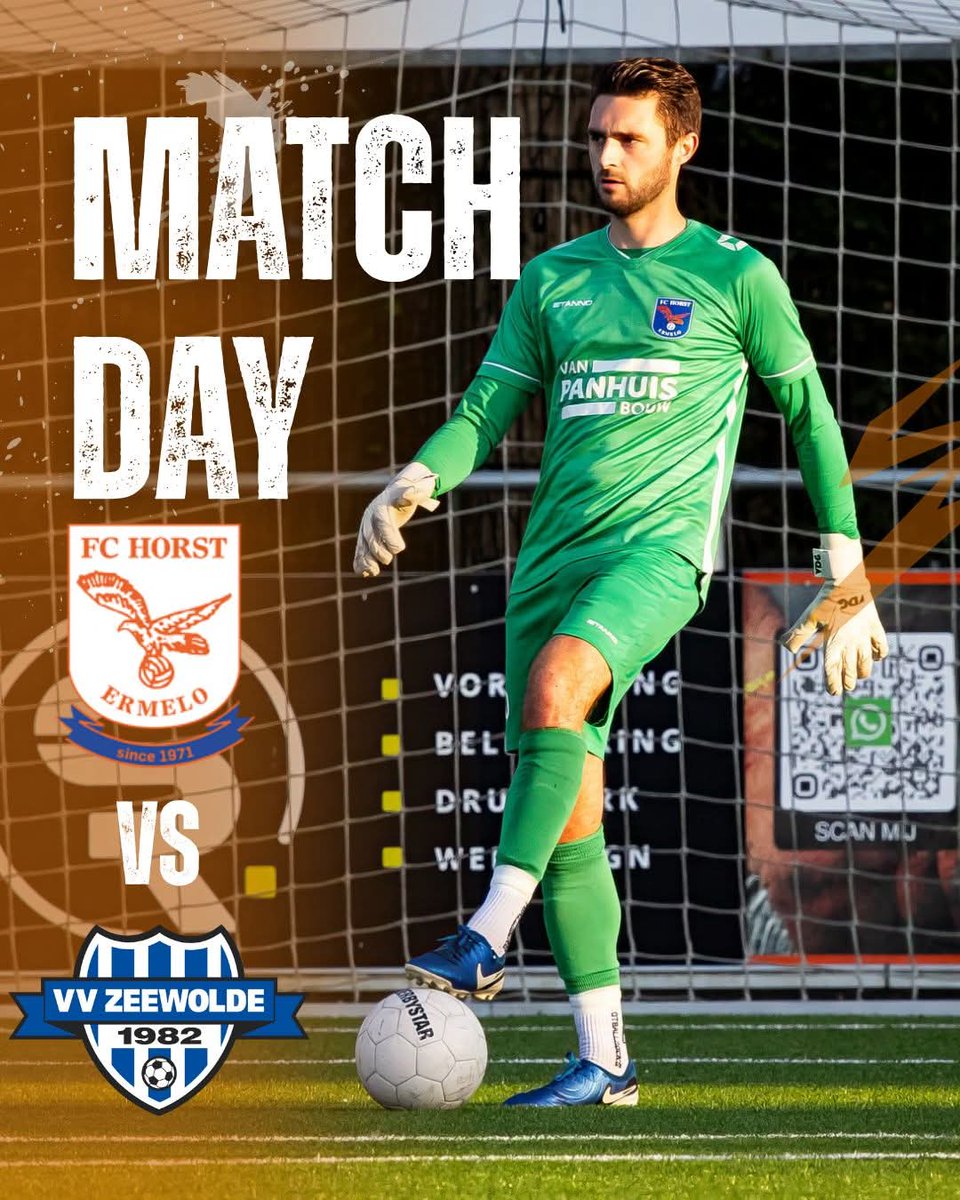 Voor vandaag staat de thuis editie van de Wolderwijd derby op het programma. Sportpark De Adelaar, 14.30 uur. Komt allen!