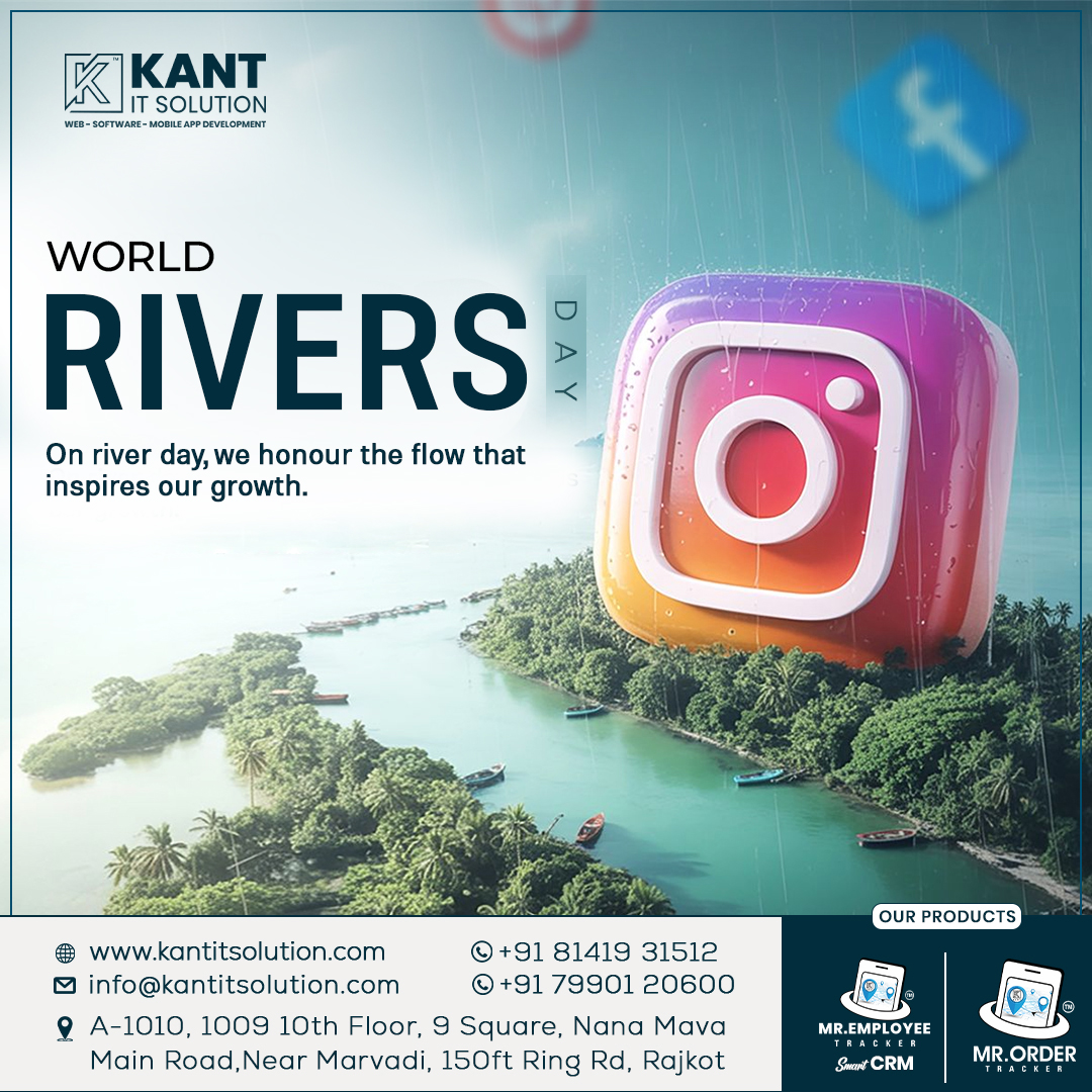 Kantsolution's tweet image. Rivers connect the Earth, technology connects us 🌊💻
On this World Rivers Day, Together we can keep our rivers clean and our planet healthy 🌊💚
.
#river #WorldRiversDay #saveriver #environment #CRM #SmartGrowth #crmsoftware #kantitsolution
