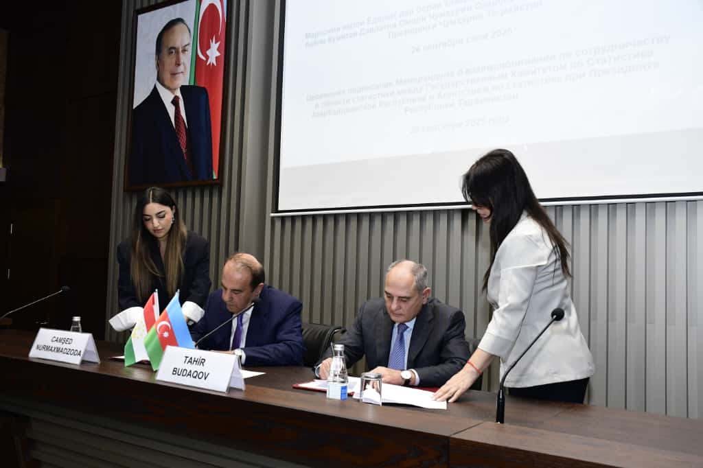 Dövlət Statistika Komitəsi ilə Tacikistan Respublikasının Prezidenti yanında Statistika Agentliyi arasında Anlaşma Memorandumu imzalanıb.

yap.org.az/az/view/news/9…