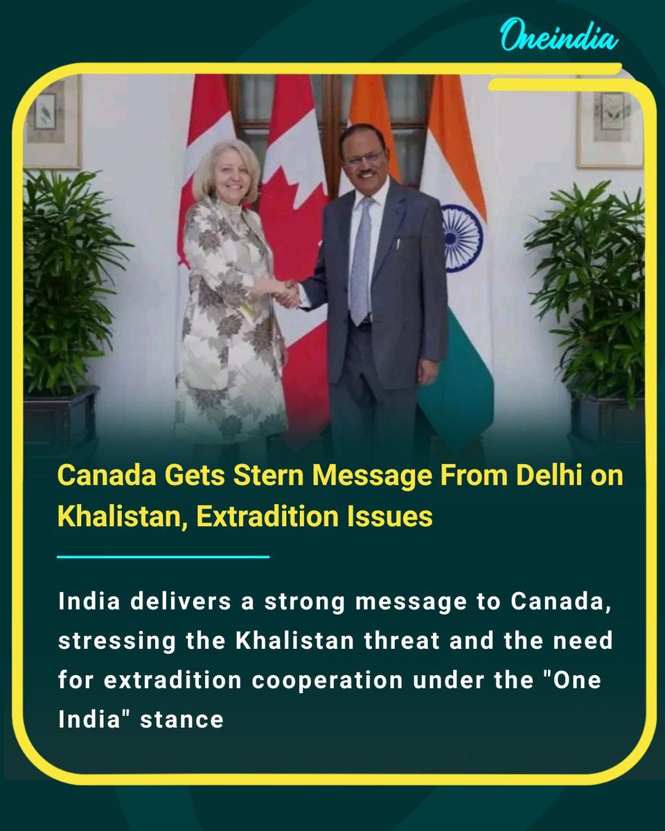 Oneindia's tweet image. Clear words from Delhi, India, urge Canada to act on Khalistan extremism &amp;amp; extraditions.

#IndiaCanada #Khalistan #Extradition #Diplomacy #InternationalNews #OI