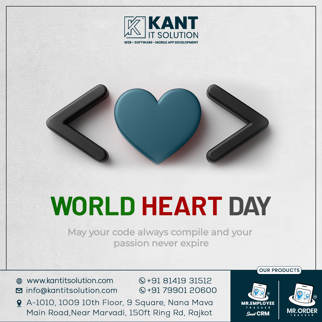 Kantsolution's tweet image. ❤️ Let’s code a future with healthier hearts 💻❤️
This World Heart Day, let’s promise to keep our hearts healthy and our minds strong!
.
#WorldHeartDay #heart #hearthealth #healthcare #CRM #crmsoftware #SmartGrowth #kantitsolution