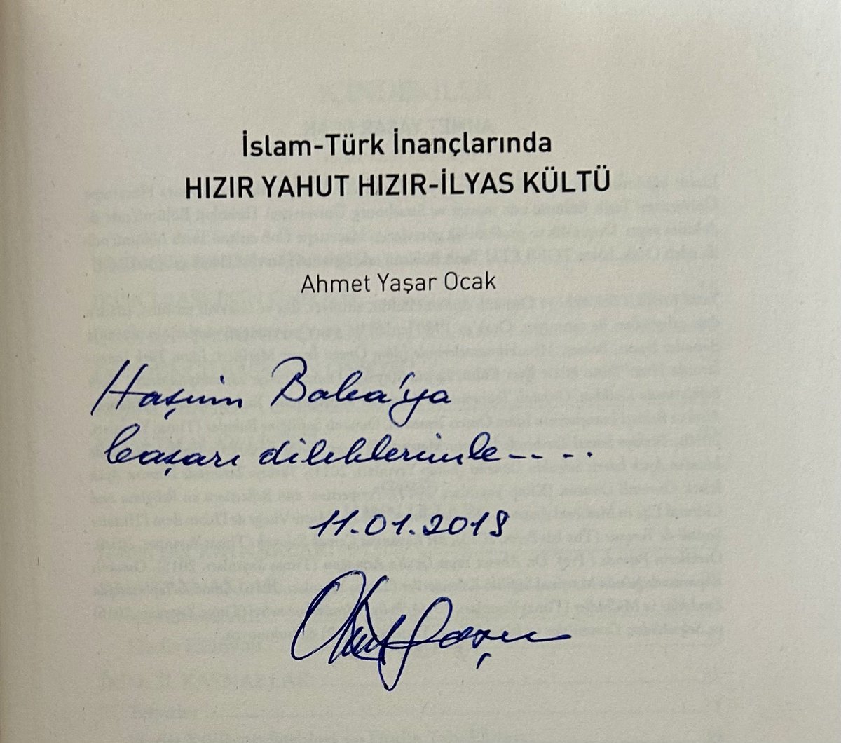 Ahmet Yaşar Ocak hocamdan…