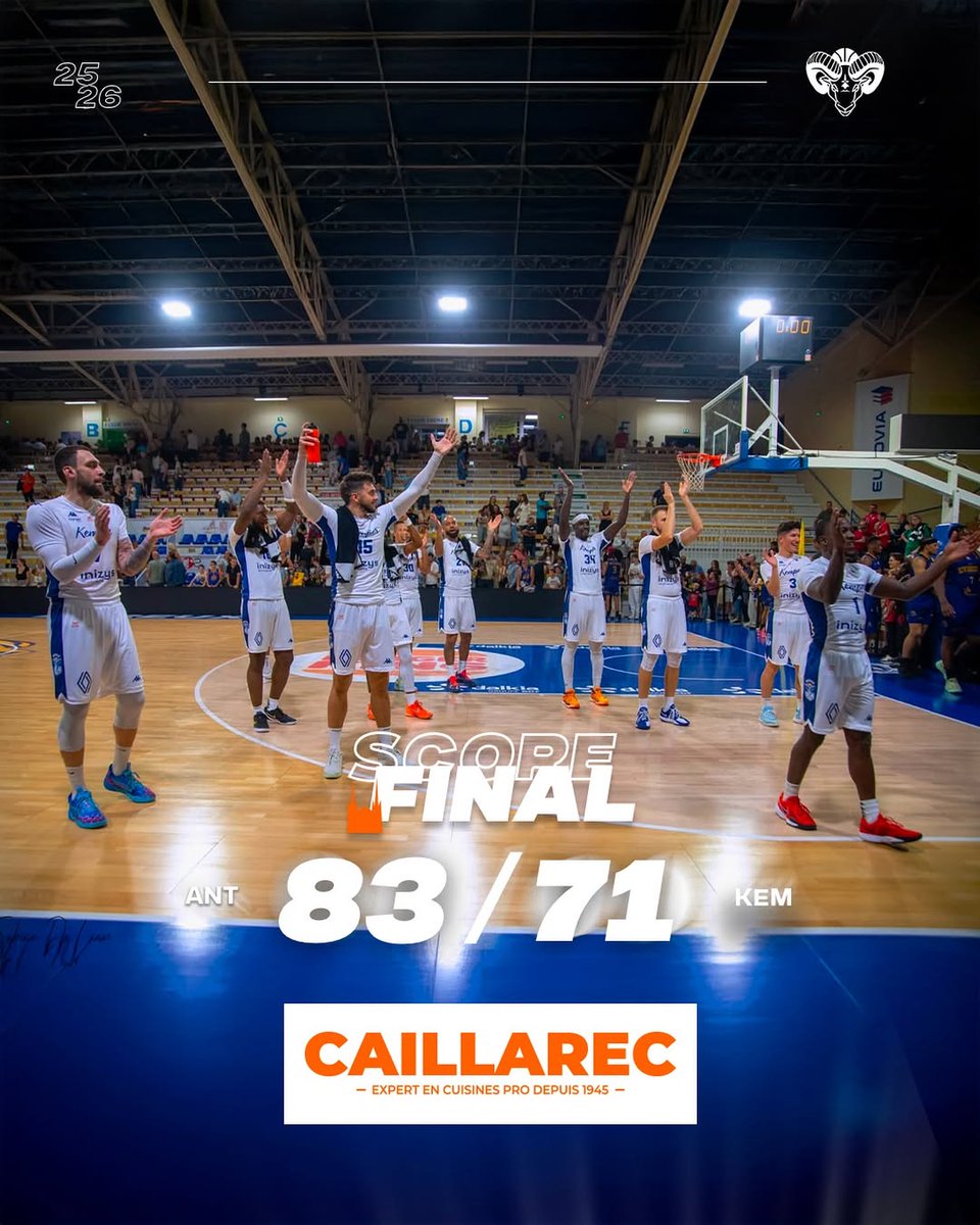 𝗖𝗮𝗶𝗹𝗹𝗮𝗿𝗲𝗰 𝘃𝗼𝘂𝘀 𝗽𝗿𝗲́𝘀𝗲𝗻𝘁𝗲 𝗹𝗲 𝘀𝗰𝗼𝗿𝗲 𝗳𝗶𝗻𝗮𝗹 𝗱𝗲 𝗰𝗲𝘁𝘁𝗲 𝗿𝗲𝗻𝗰𝗼𝗻𝘁𝗿𝗲
Les Béliers s’inclinent à Antibes mais n’auront rien lâché !
On se donne rendez-vous la semaine prochaine à Poitiers 
Crédit photos : Sabine De Leest