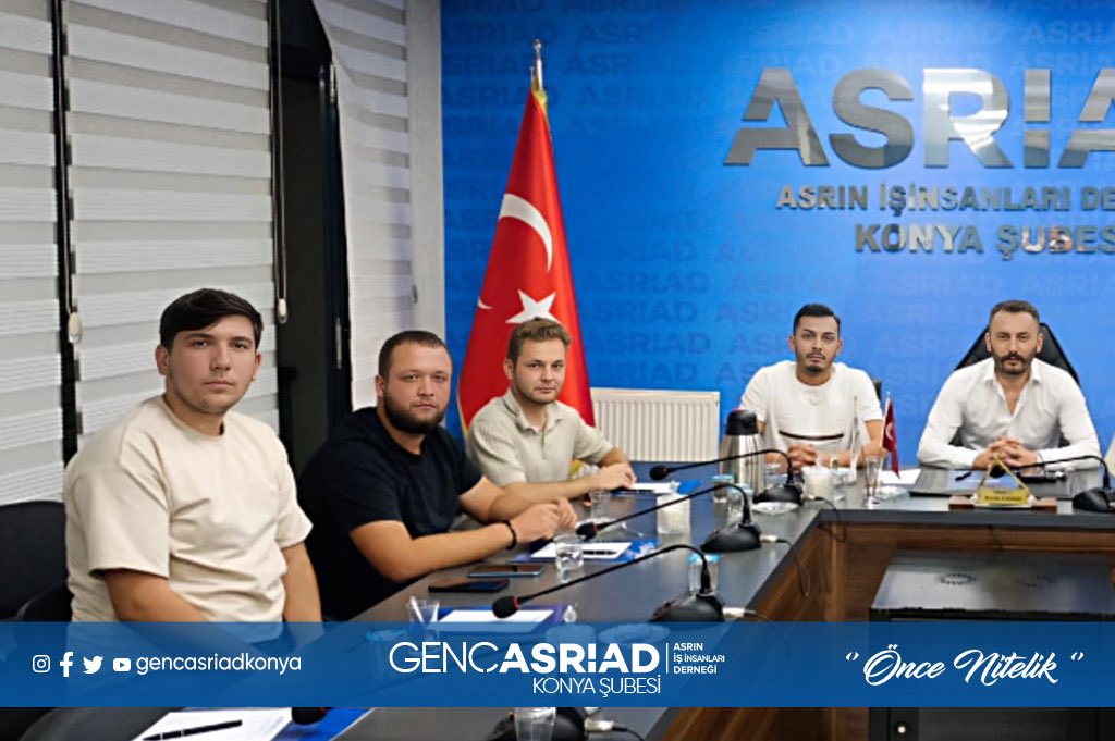 AsriadGenc's tweet photo. Genç Asriad Konya Şubesi Haftalık Rutin Yönetim Toplantısını Gerçekleştirdi.

#gencasriad #asrınişadamlarıderneği #öncenitelik #asriadkonya #konya #iş #işadamları #konyaasriad https://t.co/ZYdktORGgm