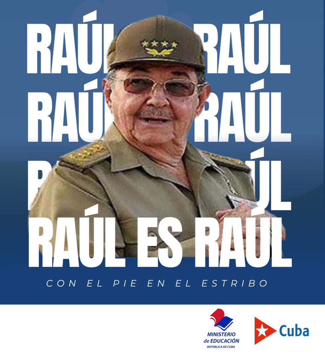 Raúl Castro Ruz, líder de la #RevoluciónCubana  consolidó el acceso universal y gratuito a la educación en todos los niveles. Su gestión se enfocó en la vinculación del estudio con el trabajo y en mantener la educación como pilar fundamental d la soberanía nacional

#RaúlEsRaúl