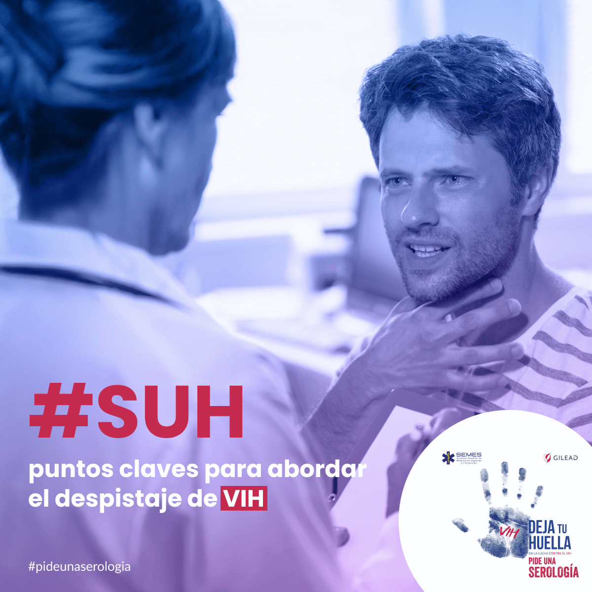 🩺 Los #SUH son un punto clave para abordar el despistaje de VIH en:
🔹 Pacientes jóvenes
🔹 Personas en riesgo de exclusión social
que acceden con menos frecuencia a otros niveles asistenciales.

👉 Pide una serología.

#DejaTuHuella #Urgencias #DiagnósticoPrecoz