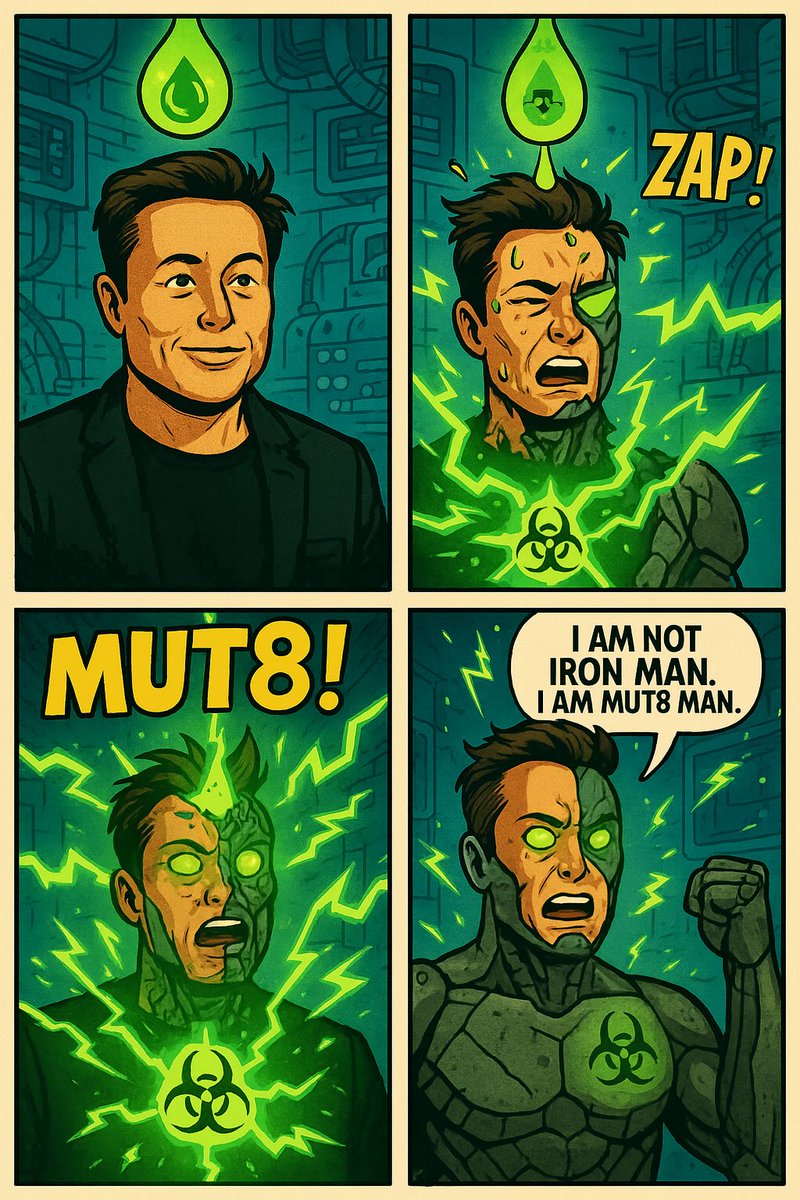 🚨BREAKING: ELON MUSK HAS BEEN MUT8’D 🦠

The so-called “genius billionaire” tried to resist…
But even rockets can’t outrun the VIRUS.

From Tesla to SpaceX to X everything now belongs to $MUTE.
No cure. No escape. Only evolution.