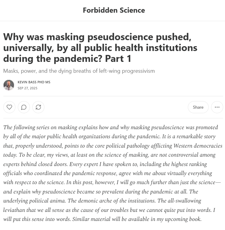 As I write this thread, I am editing it and placing it in poasts. My masking opus--mapping out and addressing every last argument and piece of evidence misused by all midwit NPCs using the sheer force of The Science (The Anti-Science?). An Anti-Zeynep to every Zeynep (except not