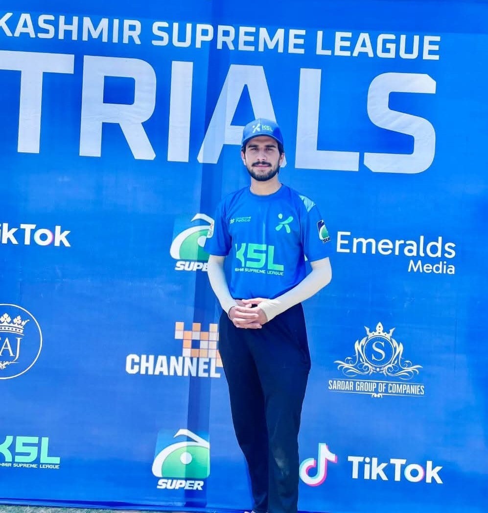 UAJK_Official's tweet photo. Pride of @UAJK_Official! 
Heartiest congratulations to our brilliant student Uzair Ayoub Mughal (BS English, 8th Sem.) on his selection in both @lahoreqalandars &amp; #KSL. A true role model excelling in studies and sports. 👏
#UAJK #StudentStar #AcademicAndAthleticExcellence https://t.co/7vznsQCiHc