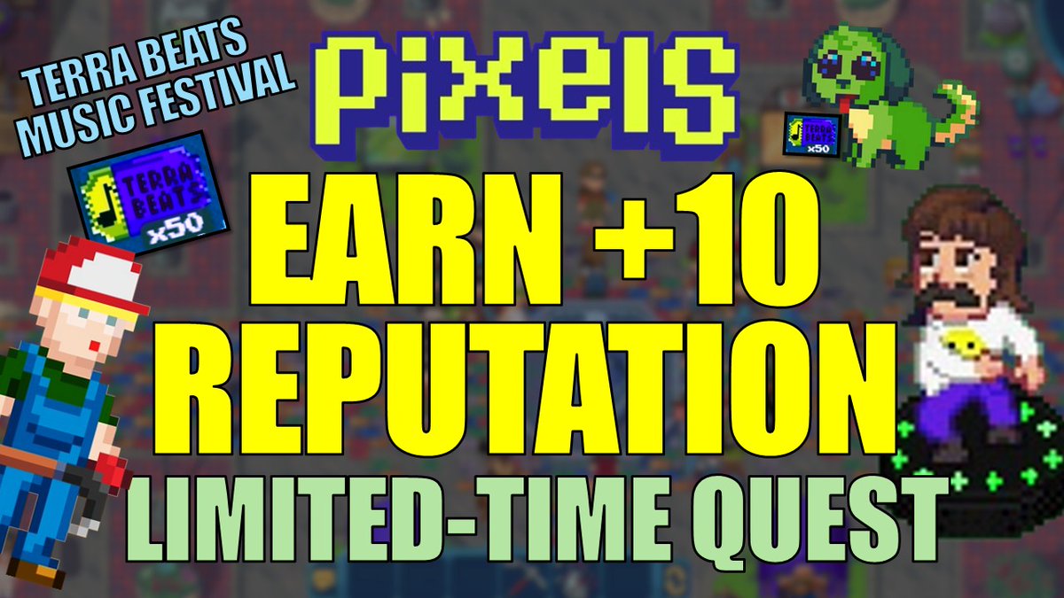 surgeweb3's tweet image. NEW VIDEO: EARN +10 REPUTATION! PIXELS LIMITED-TIME QUEST

Link in the comments 

#PIXELS #pixelsupdate #pixelscreator @pixels_online