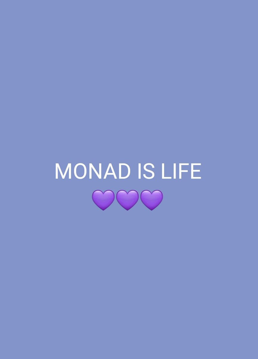 Gmonad to everyone.

I live on monad💜💜💜
Gaming thrives on monad💜💜💜
Seamless Txns lives on monad💜💜
Perps lives on monad💜💜
Crypto is monad💜💜
You are monad💜💜💜