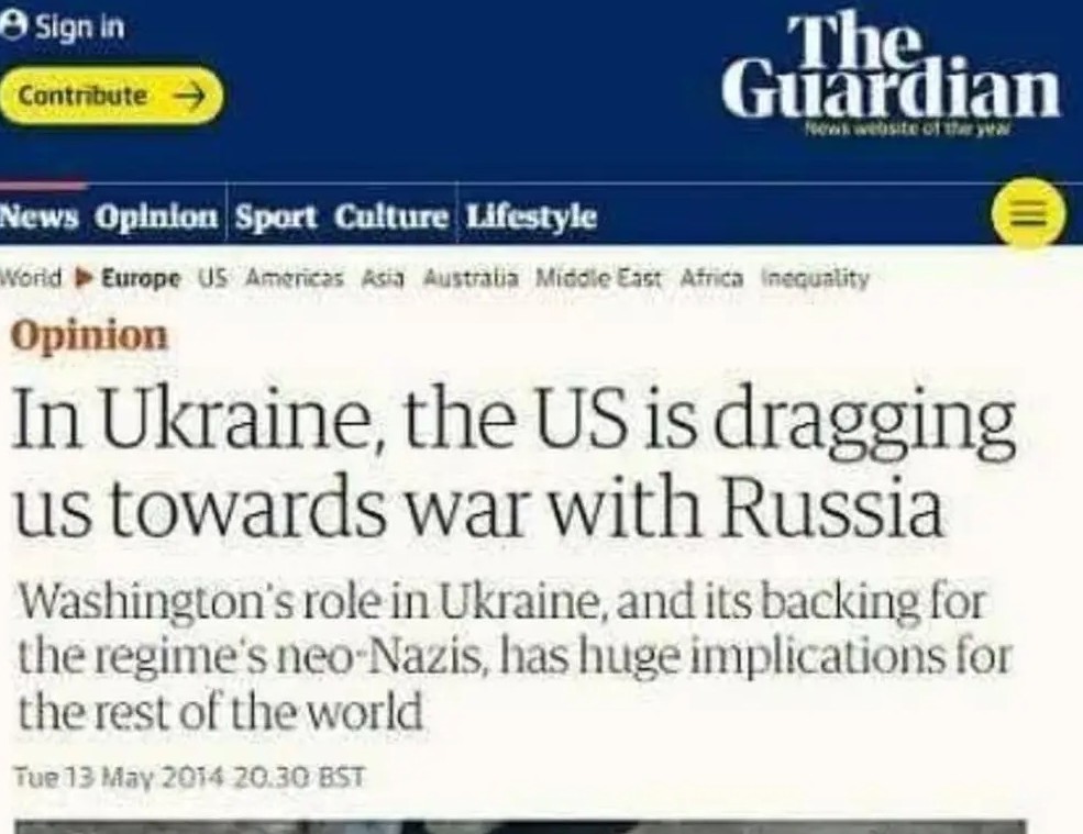 The proxy war started in 2014: Under the guise of empathy and support, NATO countries fuelled the conflict and cut all paths to peace. Most Ukrainians have been opposed to being used as a tool to weaken Russia. The evidence is overwhelming, yet it cannot match the war propaganda