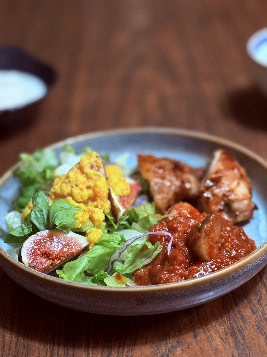 二日連続イチジクサラダ🥗