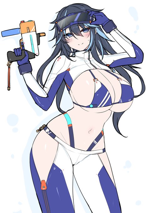 なんかこういう方向のデザインの試作装備着せられて広報用に撮影されまくる凪夏ちゃん欲しい落書き 